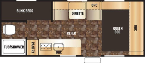 Rent RV Denver Wolf Pup floor plan